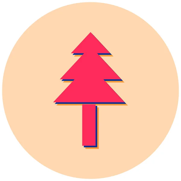 Різдвяна Ялинка Простий Дизайн — стоковий вектор