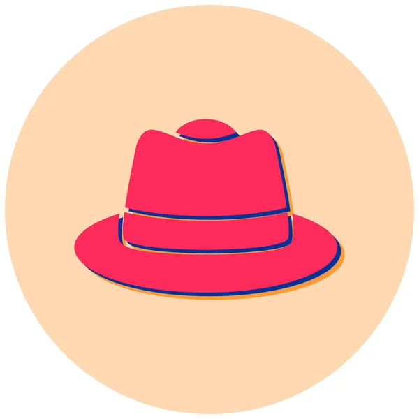 Sombrero Icono Web Ilustración Simple — Vector de stock