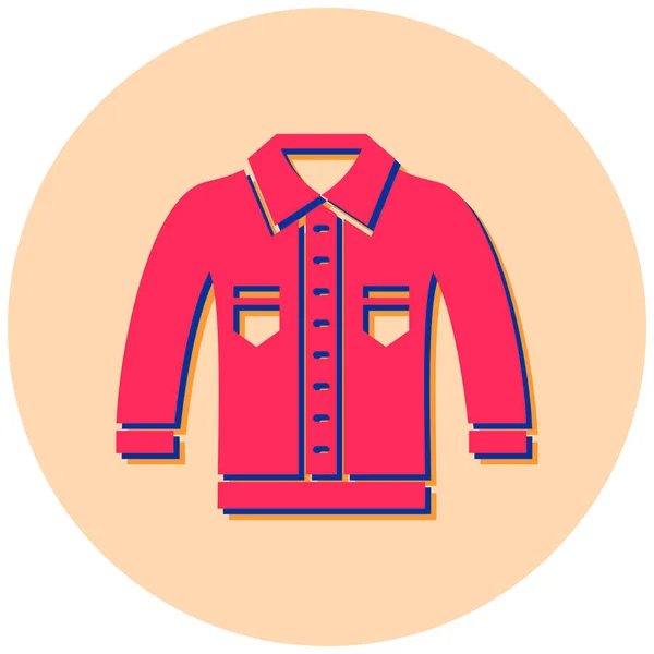 Chaqueta Icono Web Ilustración Simple — Archivo Imágenes Vectoriales