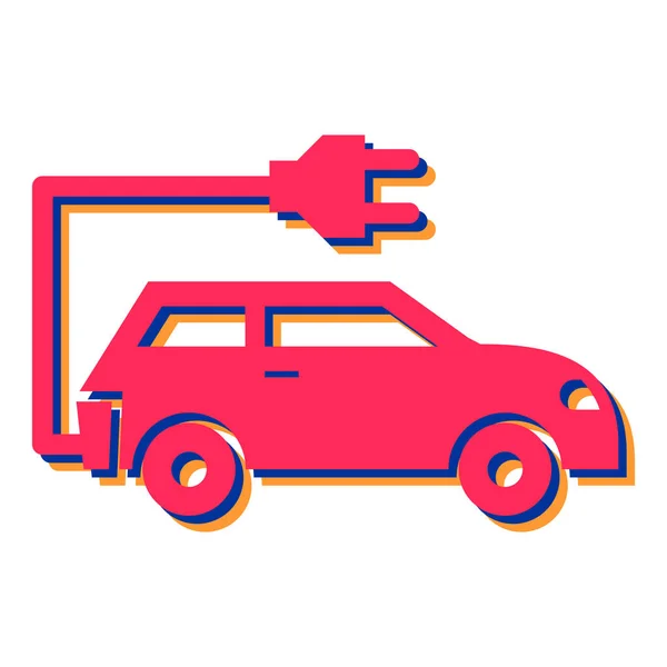 Car Icon Simple Illustration Electric Vehicle Vector — Archivo Imágenes Vectoriales