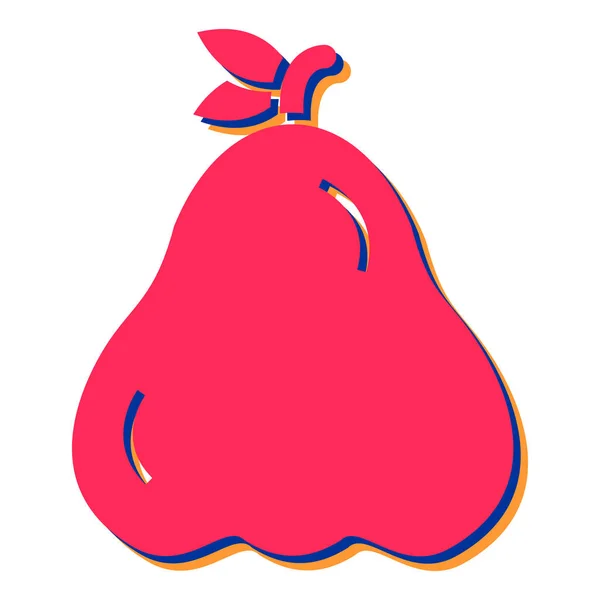 Pear Fruit Icon Cartoon Illustration Pomegranate Vector Icons Web — ストックベクタ
