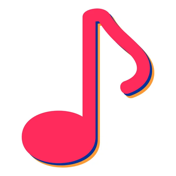 Music Note Icon Vector Illustration — Stock Vector