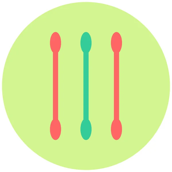 Vector Illustration Cotton Buds Icon — Stock Vector
