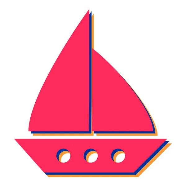 Icono Del Barco Vector Ilustración — Vector de stock