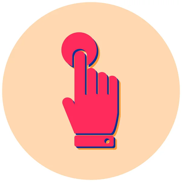 Hand Cursor Web Symbol Einfache Illustration — Stockvektor
