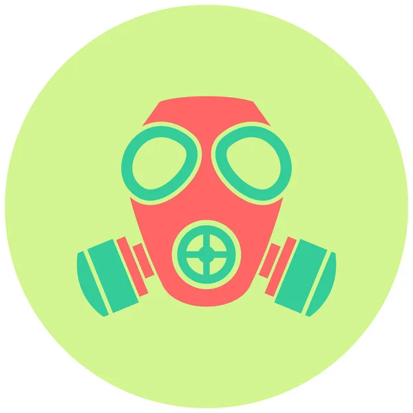 Gas Mask Icon Flat Style Isolated White Background Protection Symbol — Stock Vector