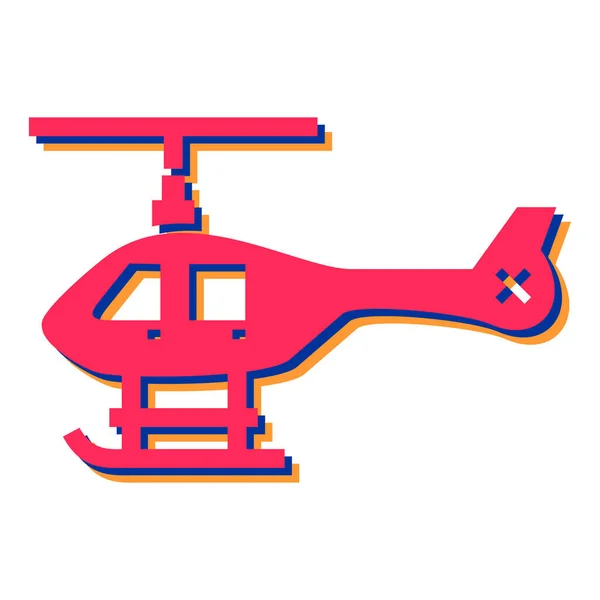 ヘリコプターのアイコンベクトルイラスト — ストックベクタ