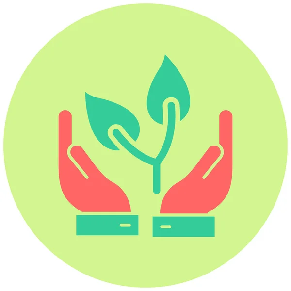 Proteger Las Plantas Icono Web Diseño Simple — Vector de stock