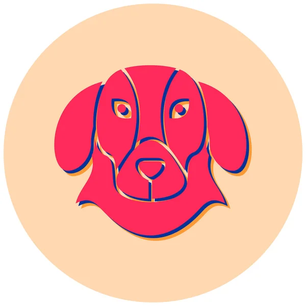 Dog Web Icon Simple Illustration — Stock Vector