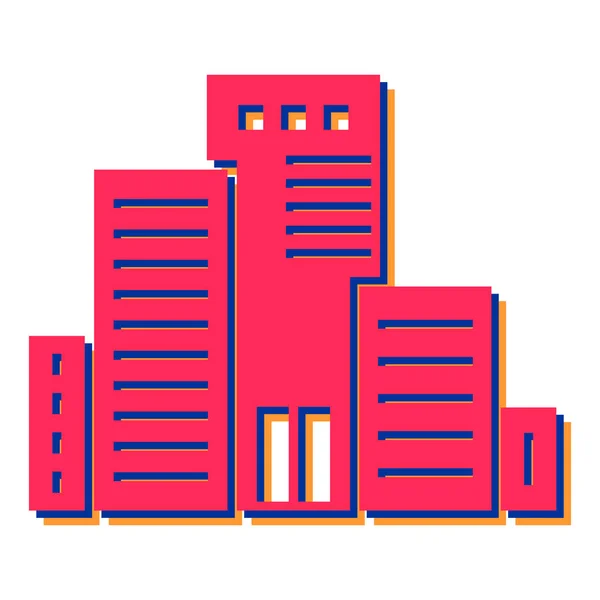 Edificio Icono Web Vector Ilustración — Vector de stock