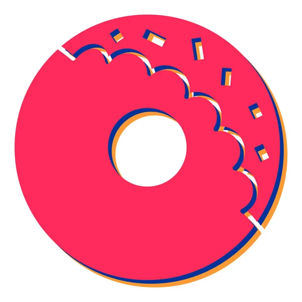 Donut Ícone Web Ilustração Simples —  Vetores de Stock