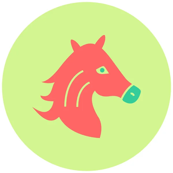 Horse Web Icon Simple Illustration — Stock Vector