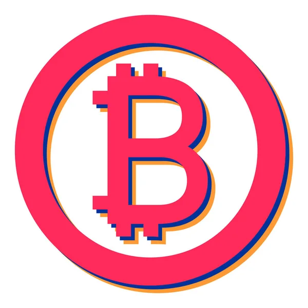 Bitcoin Icon Vector Illustration — Stock Vector