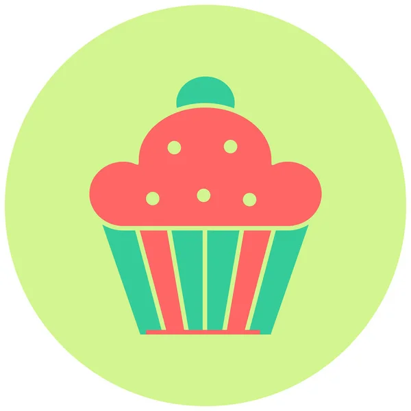 Een Muffin Web Icoon Eenvoudige Illustratie — Stockvector