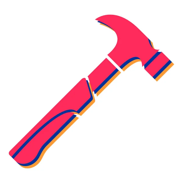 Hammer Icon Isometric Construction Tool Vector Icons Web Design Isolated — Stock vektor