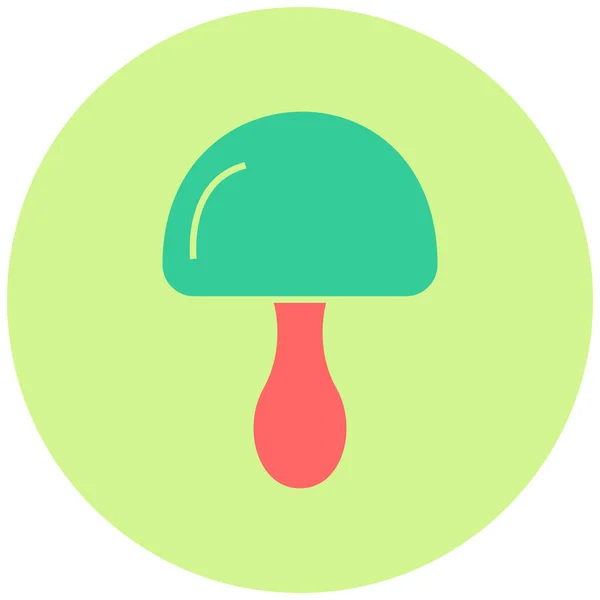 Mushroom Web Icon Simple Illustration — Stock Vector