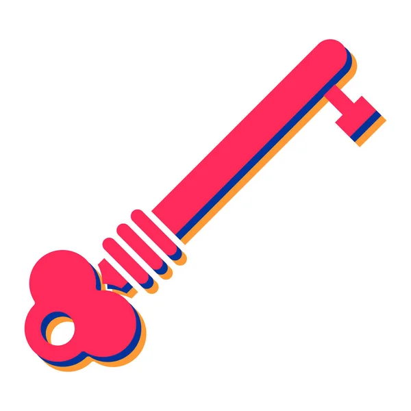 Vector Illustration Cartoon Key Sword — Vector de stock
