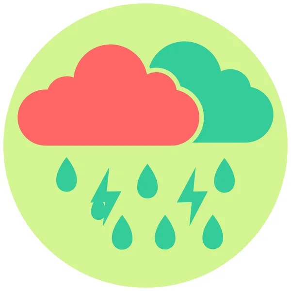 Vector Illustration Thunderstorm Modern Icon — Stock Vector