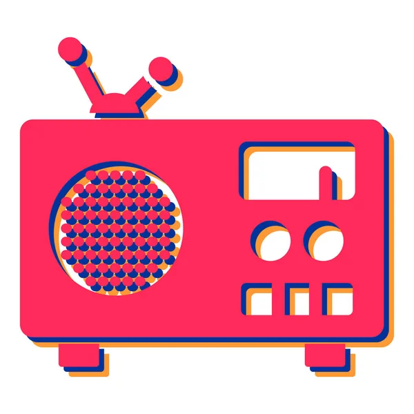 Retro Radio Icon Vector Illustration Graphic Design — Stock Vector