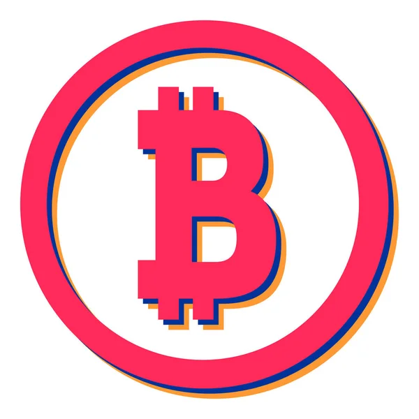 Bitcoin Icon Isometric Cryptocurrency Symbol Vector Illustration — Stock Vector