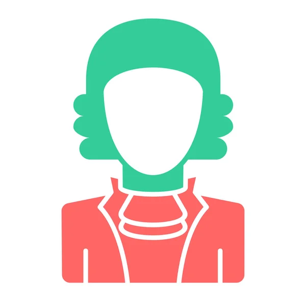 Woman Avatar Icon Person User Profile Symbol Isolated Flat Illustration — ストックベクタ