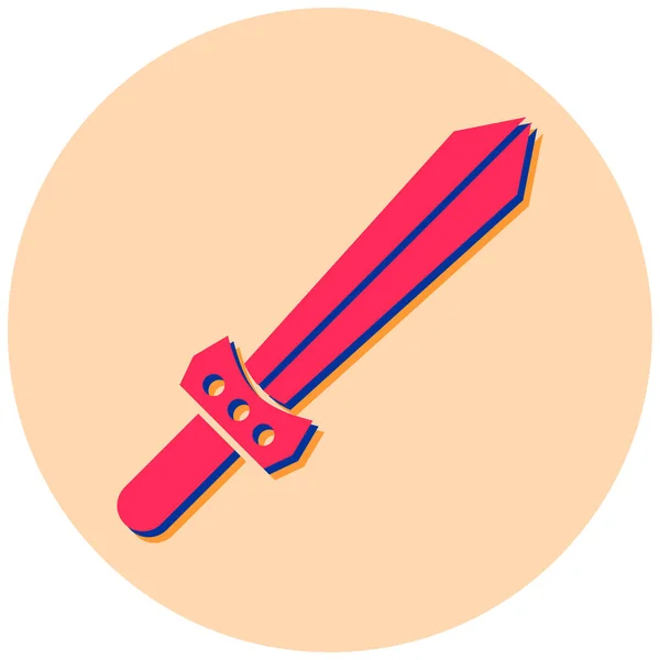 Sward Flat Vector Icon — Stock Vector