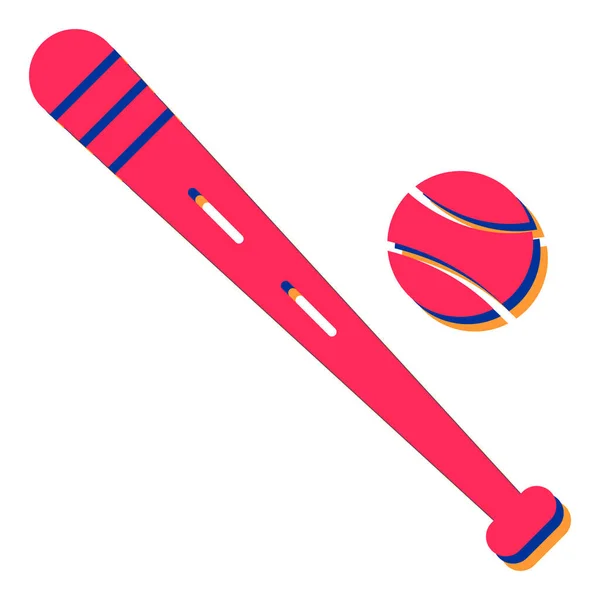 野球バットアイコン 白い背景に隔離されたウェブデザインのためのスポーツ機器のベクトルアイコンの等式 — ストックベクタ