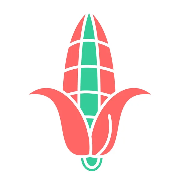 Kukuřice Web Ikona Jednoduchá Ilustrace — Stockový vektor