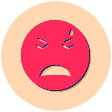 face emoji emoticon vektör düz illüstrasyon