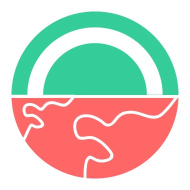 bir karikatür yabancı gökkuşağı gradyan çizgi çizim