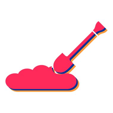 kürek simgesi vektör illüstrasyonu