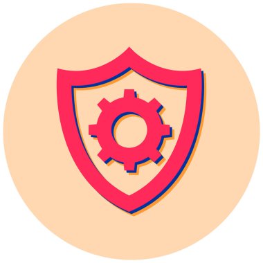 Kalkan. Web simgesi basit illüstrasyon