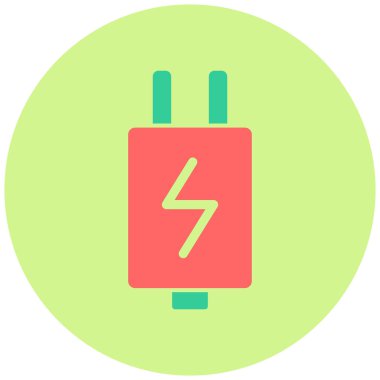 Şarj aleti. Web simgesi basit illüstrasyon