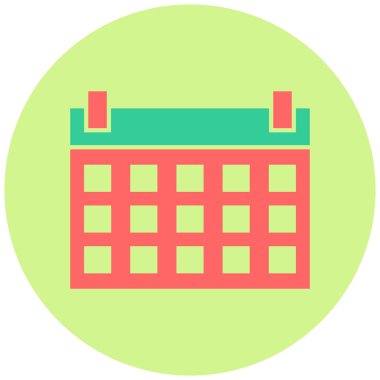 Takvim simgesi vektör illüstrasyonu