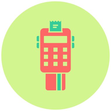 Pos Terminali. Web simgesi basit illüstrasyon