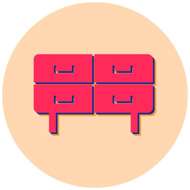 Mobilya. Web simgesi basit illüstrasyon