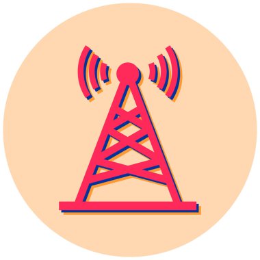 Anten. Web simgesi basit illüstrasyon