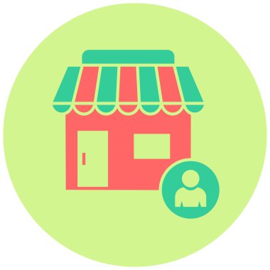 Dükkan. Web simgesi basit illüstrasyon