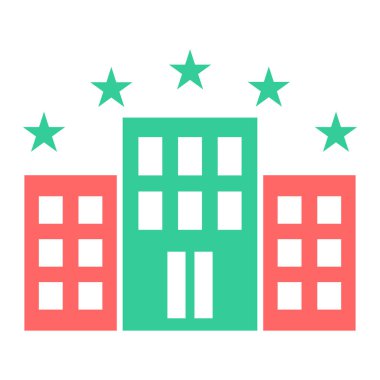 Otel simgesi vektör illüstrasyonu