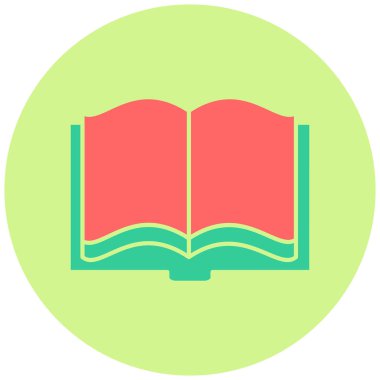 Açık kitap. Web simgesi basit illüstrasyon