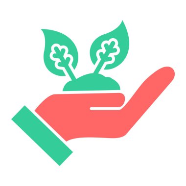 El ele tutuşan bitki simgesi