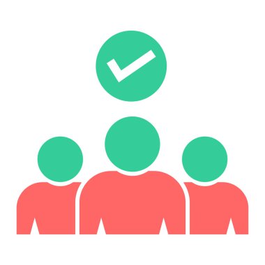 Bir grup insanın vektör çizimi