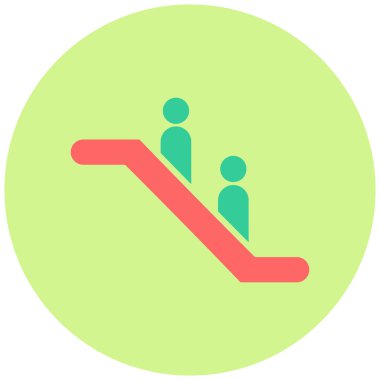 Yürüyen merdiven. Web simgesi basit illüstrasyon