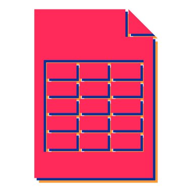 Bir belgenin vektör illüstrasyonu 