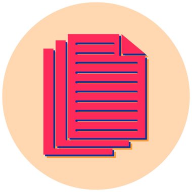 Belge. Web simgesi basit illüstrasyon