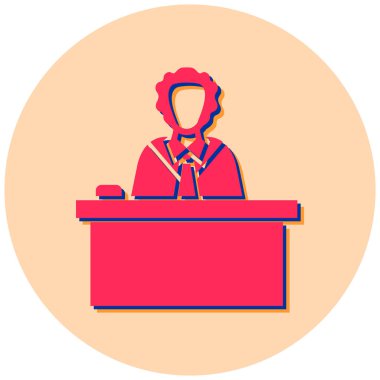 İş adamı. Web simgesi basit illüstrasyon