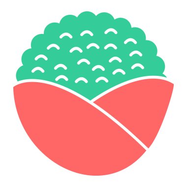 Çilekli. Web simgesi basit illüstrasyon