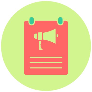 Poster. Web simgesi basit illüstrasyon