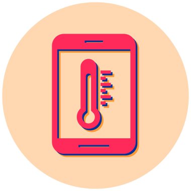 Termometre. Web simgesi basit tasarım