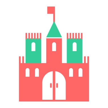 Şato. Web simgesi basit illüstrasyon